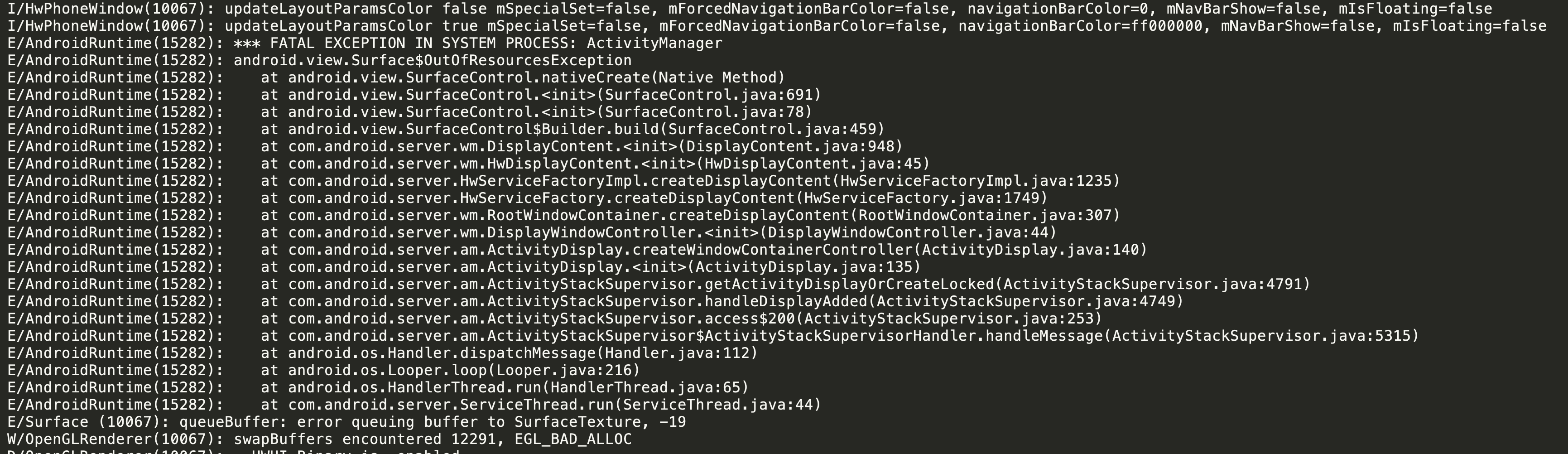 flutter platform view error 2